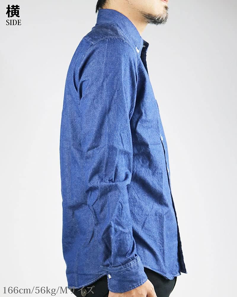 Amazon.co.jp: [クインテット] 日本製 INDIGO インディゴ デニムシャツ